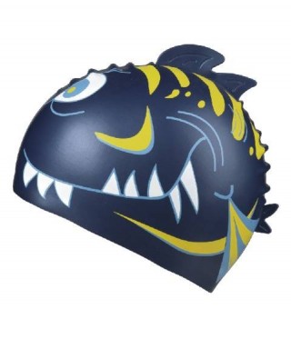 Casca inot pentru copii din silicon BECO Shark, albastru - Rechin