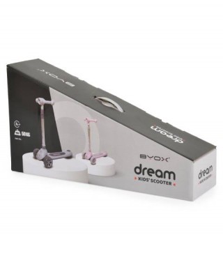 Trotineta pentru copii cu roti LED si far Dream Grey