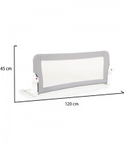 Bariera de protectie pentru pat MONI 120 cm gri