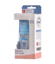Biberon cu manere si gat larg 250 ml Little Angel