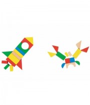 Blocuri colorate din lemn pentru construit 