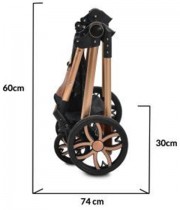 Carucior copii 2 in 1 Cangaroo Alma - gri inchis