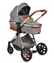 Carucior copii 2 in 1 Cangaroo Alma - gri inchis