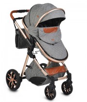 Carucior copii 2 in 1 Cangaroo Alma - gri inchis