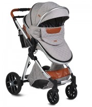Carucior copii 2 in 1 Cangaroo Alma - gri deschis