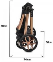 Carucior copii 2 in 1 Cangaroo Alma - gri deschis