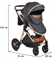 Carucior copii 2 in 1 CANGAROO Alma - negru