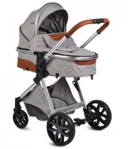 Carucior copii 2 in 1 CANGAROO Alma - gri deschis