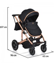 Carucior transformabil MONI Thira negru