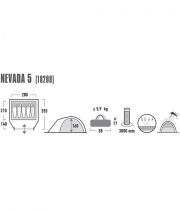 Cort 5 persoane High Peak Nevada 5 UV 80