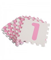 Covoras de joaca puzzle cifre roz 1001B3(WH/PK)AB