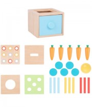 Cub educativ Montessori sortator din lemn