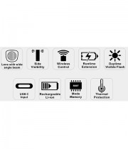 Far bicicleta RAVEMEN LR1600 USB Wireless Control 