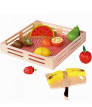 Set de joaca Ladita cu fructe de taiat si tocator 
