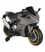Motocicleta electrica copii cu 2 roti ajutatoare 