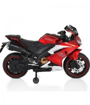 Motocicleta electrica copii cu 2 roti ajutatoare 
