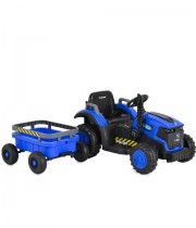 Tractor Terron albastru cu remorca si telecomanda
