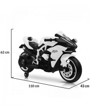 Motocicleta electrica copii MONI NINJA DUO alb