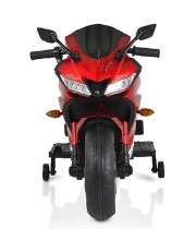 Motocicleta electrica copii cu 2 roti ajutatoare 