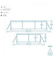 Piscina cadru metalic Bestway