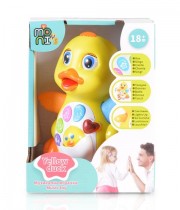 Ratusca dansatoare cu lumini si sunete Yellow Duck
