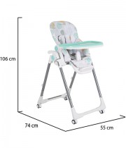 Scaun de masa pentru copii MONI Bueno albastru