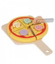 Set de joaca Cuptor Pizza din lemn cu accesorii