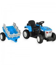 Tractor electric cu remorca Dallas albastru