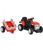 Tractor electric cu remorca Dallas rosu