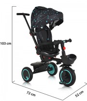 Tricicleta cu maner BYOX Orion albastru